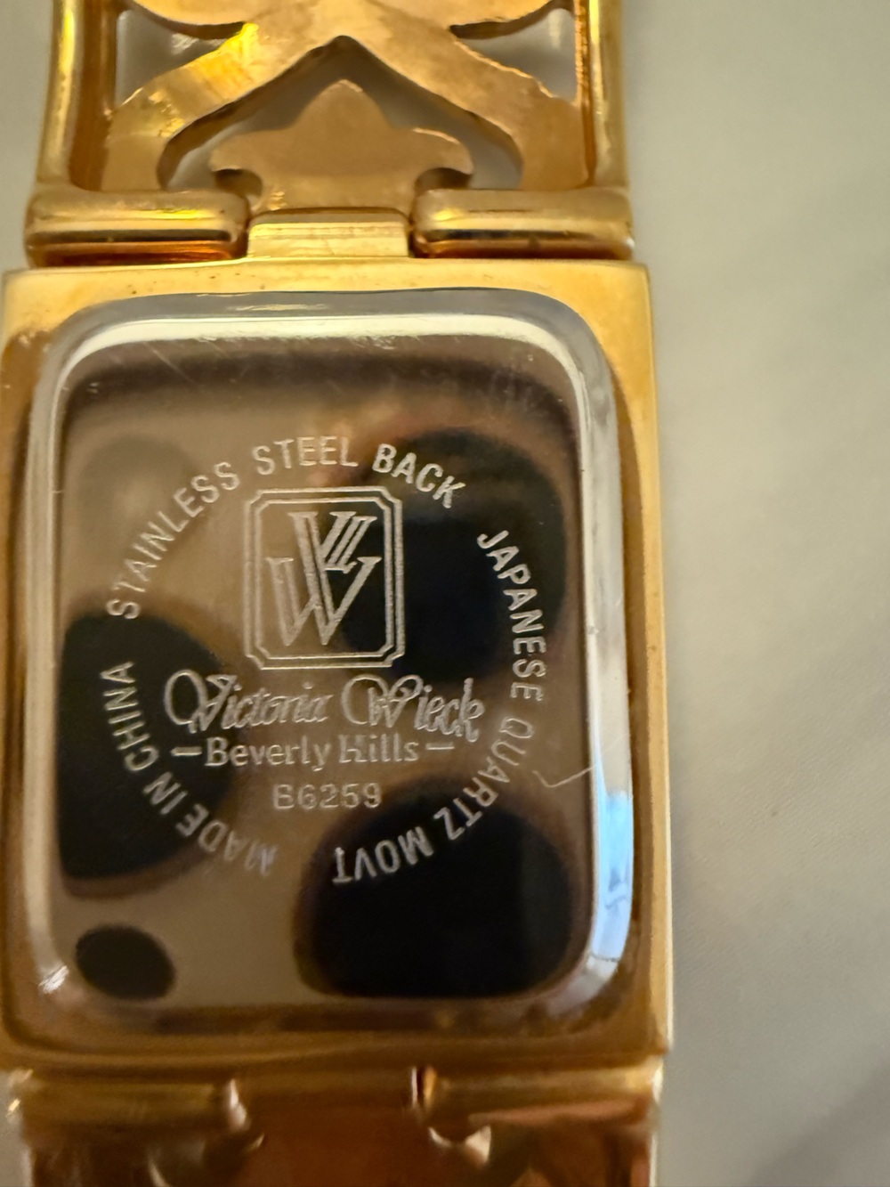 Victoria Wieck Gold-Tone Crystal-Embellished Beacelet Watch - Picture 5 of 11